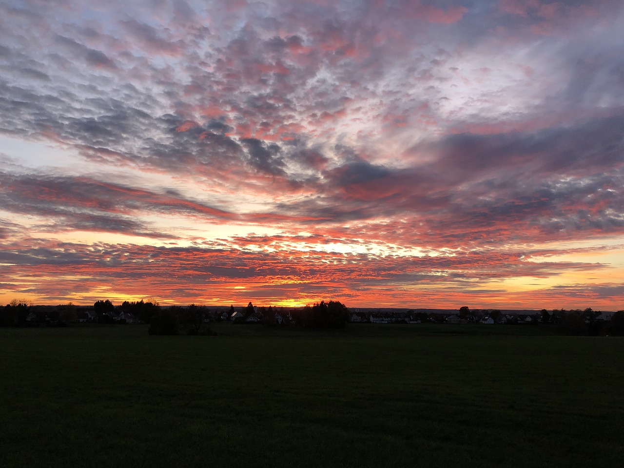 afterglow sunset sky free photo