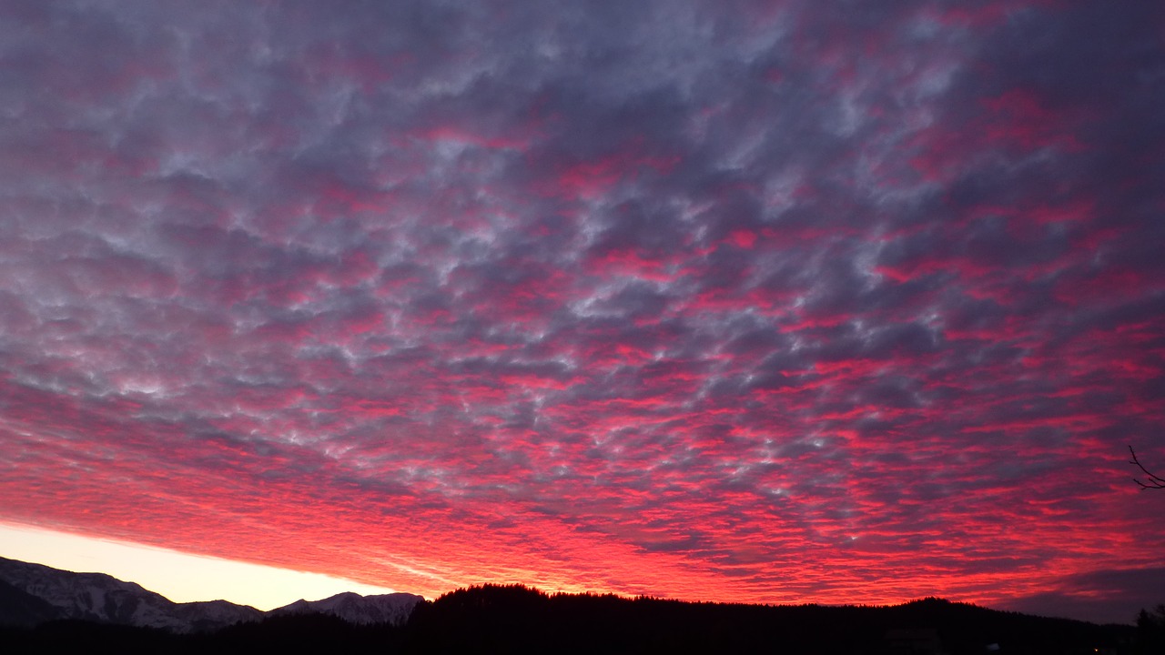 afterglow  abendstimmung  evening sky free photo