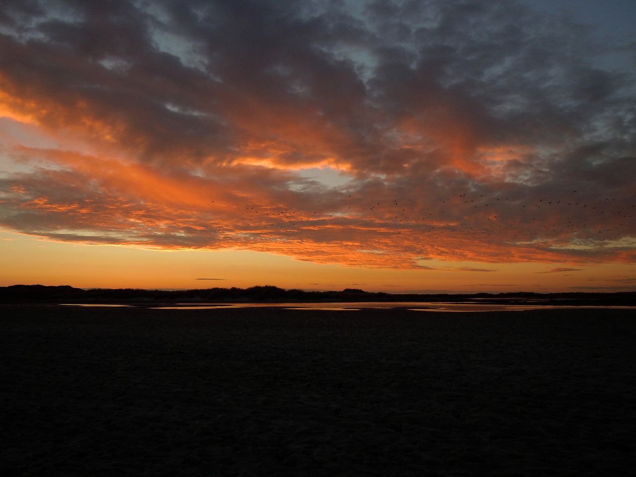 afterglow sky clouds free photo