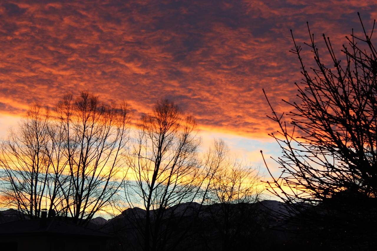 afterglow sky dusk free photo