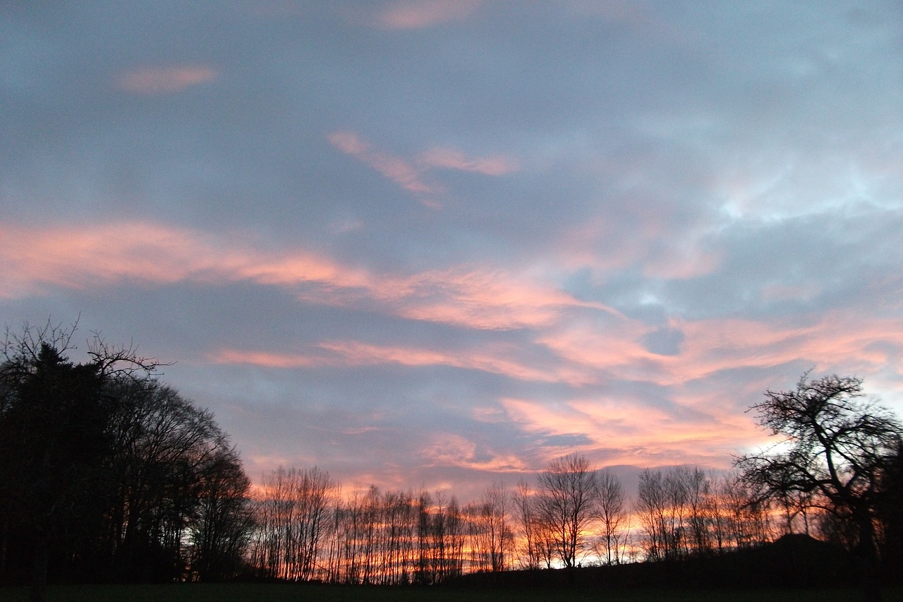 afterglow sunset evening sky free photo