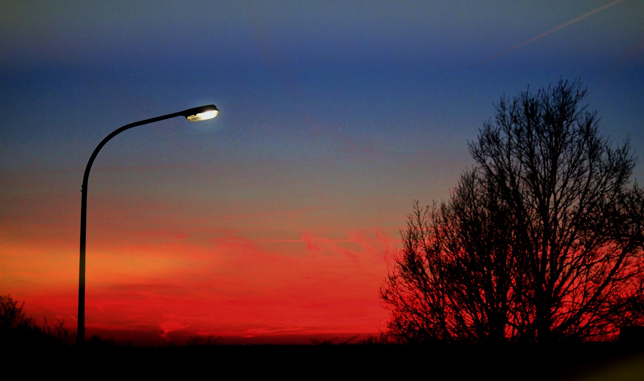 afterglow evening sky sunset free photo