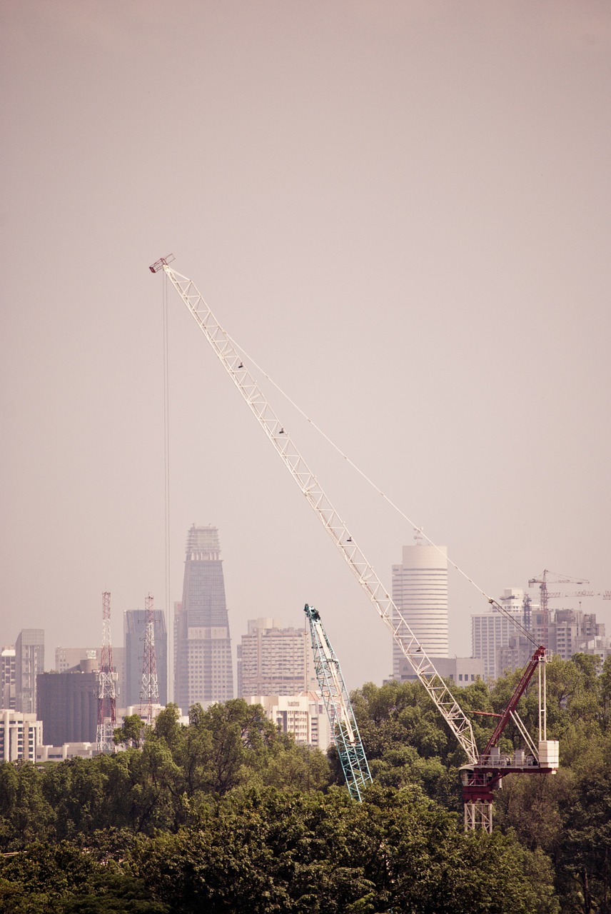 afternoon city crane free photo