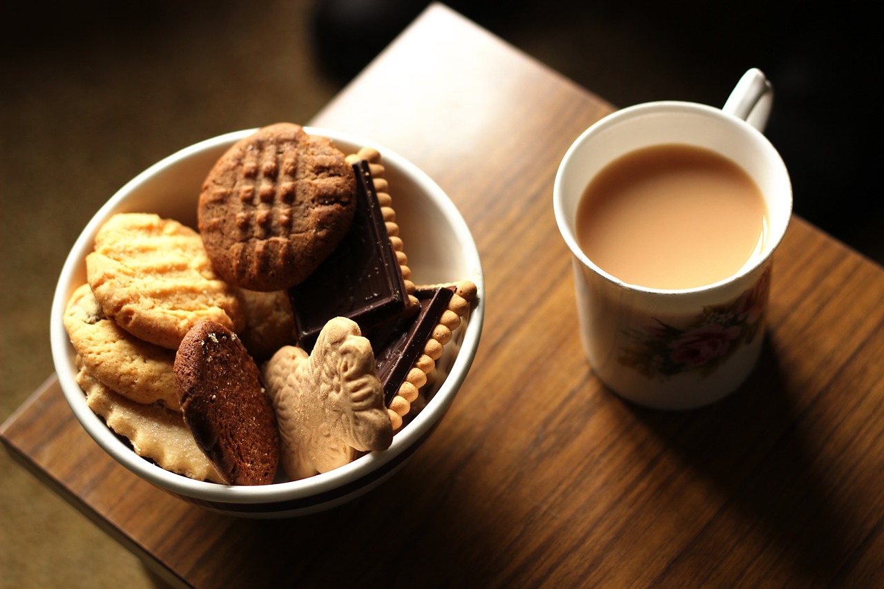 afternoon biscuits brown free photo