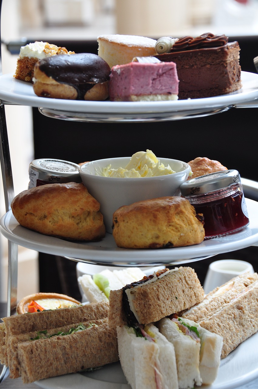 afternoon tea  cake stand  cakes free photo