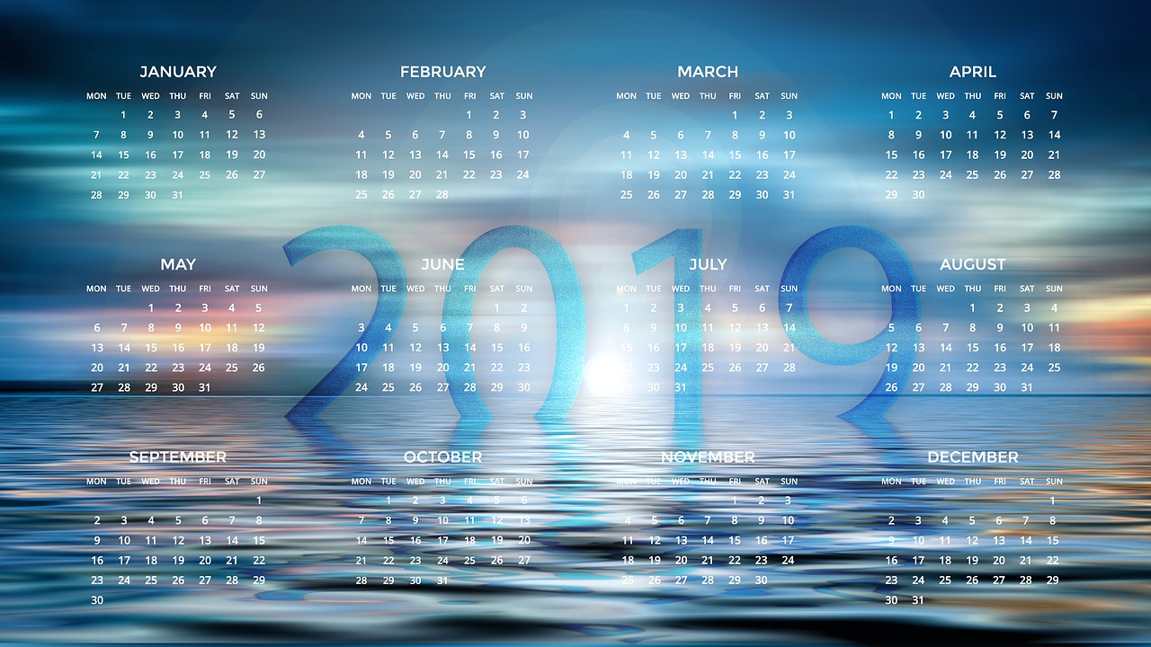 agenda calendar 2019 free photo