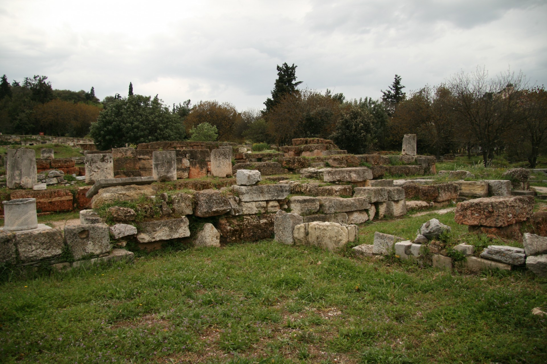 agora athens ruins free photo