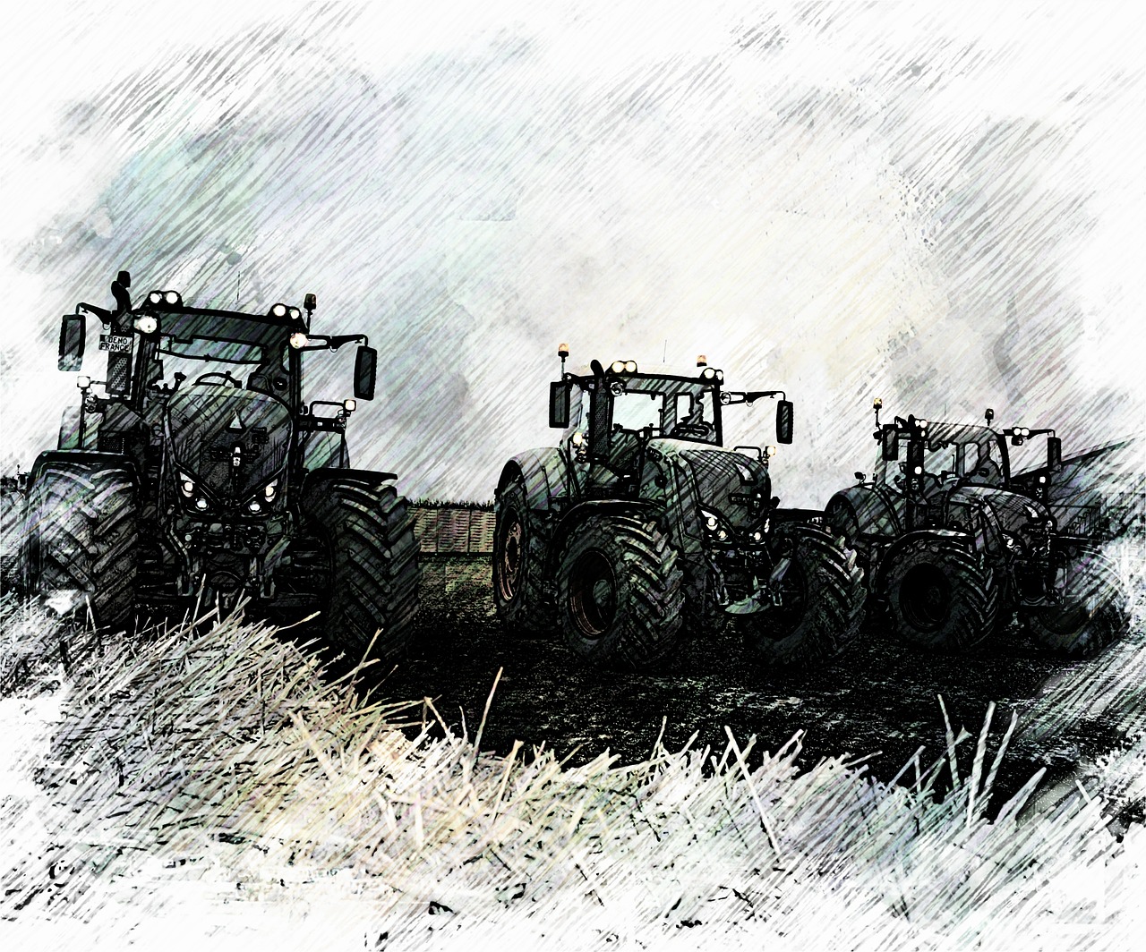 agriculture drawing tractor free photo