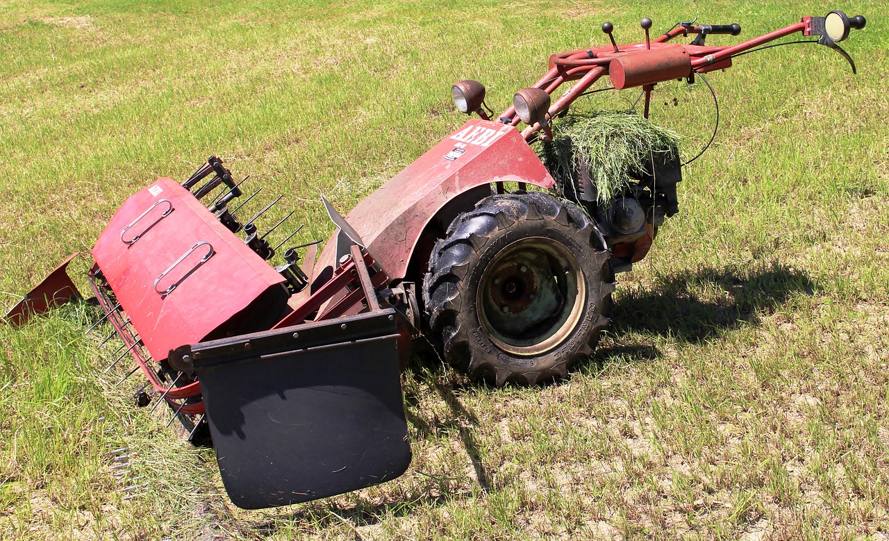 agriculture mower meadow free photo
