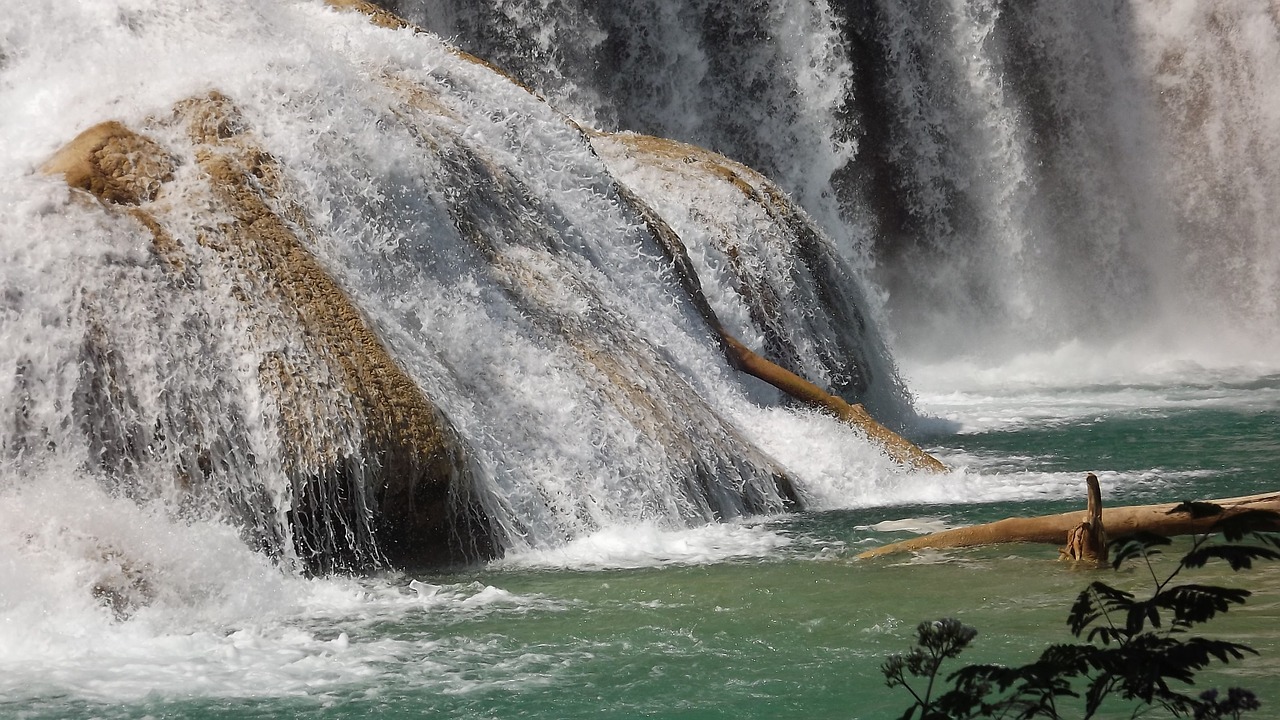 agua azul cascades waterfall free photo