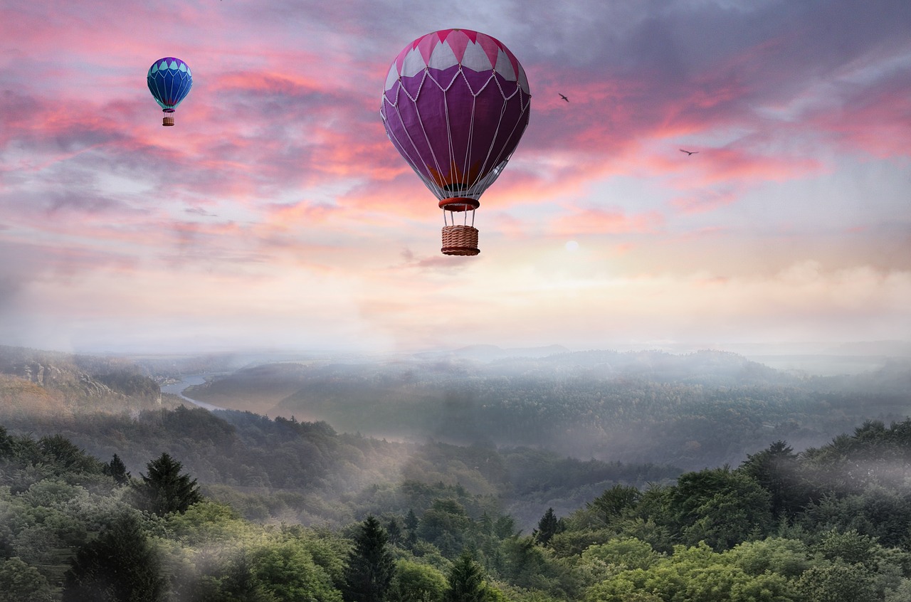 air balloon  sky  atmosphere free photo