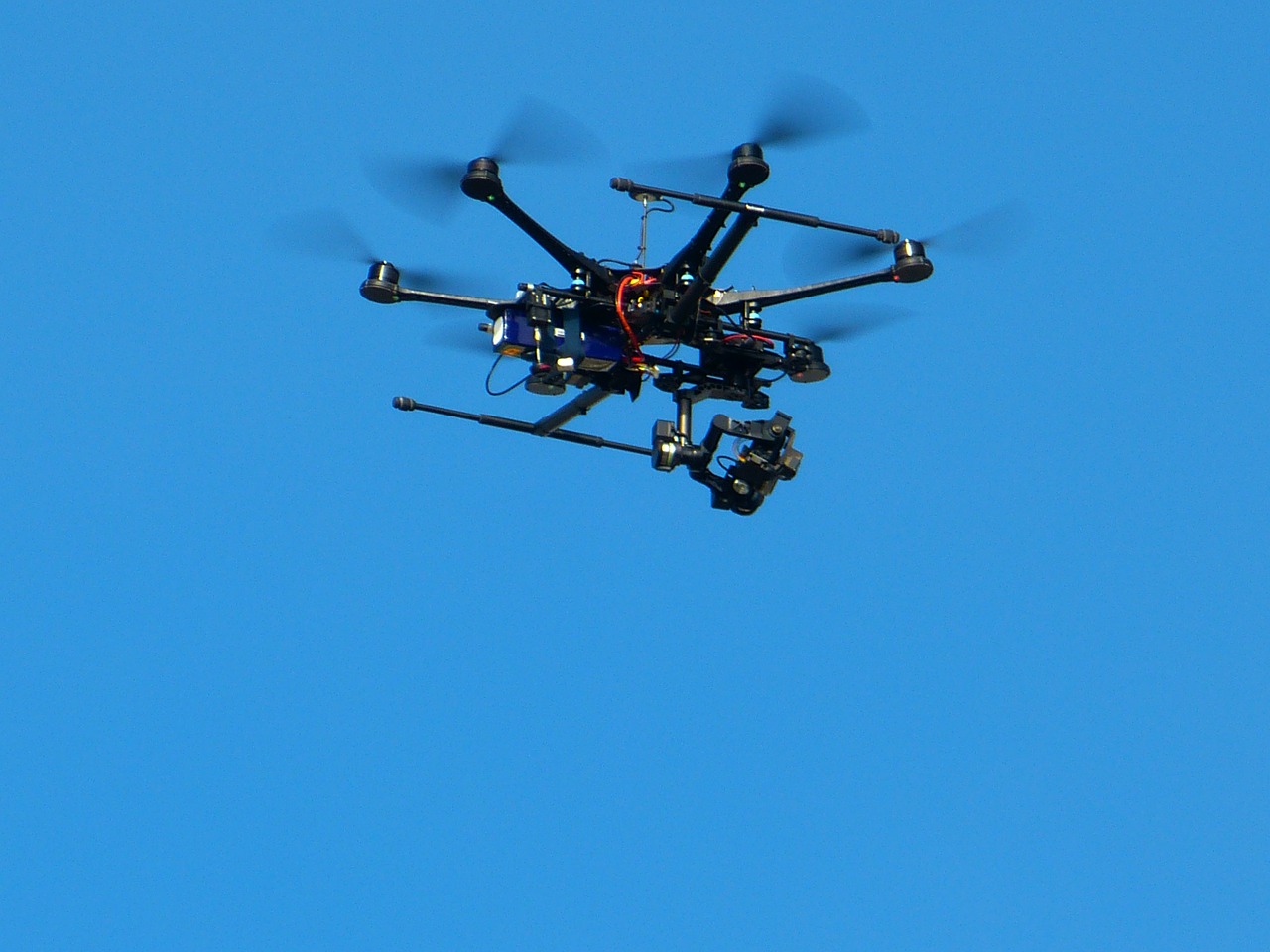 air monitoring hexacopter quadcopter free photo