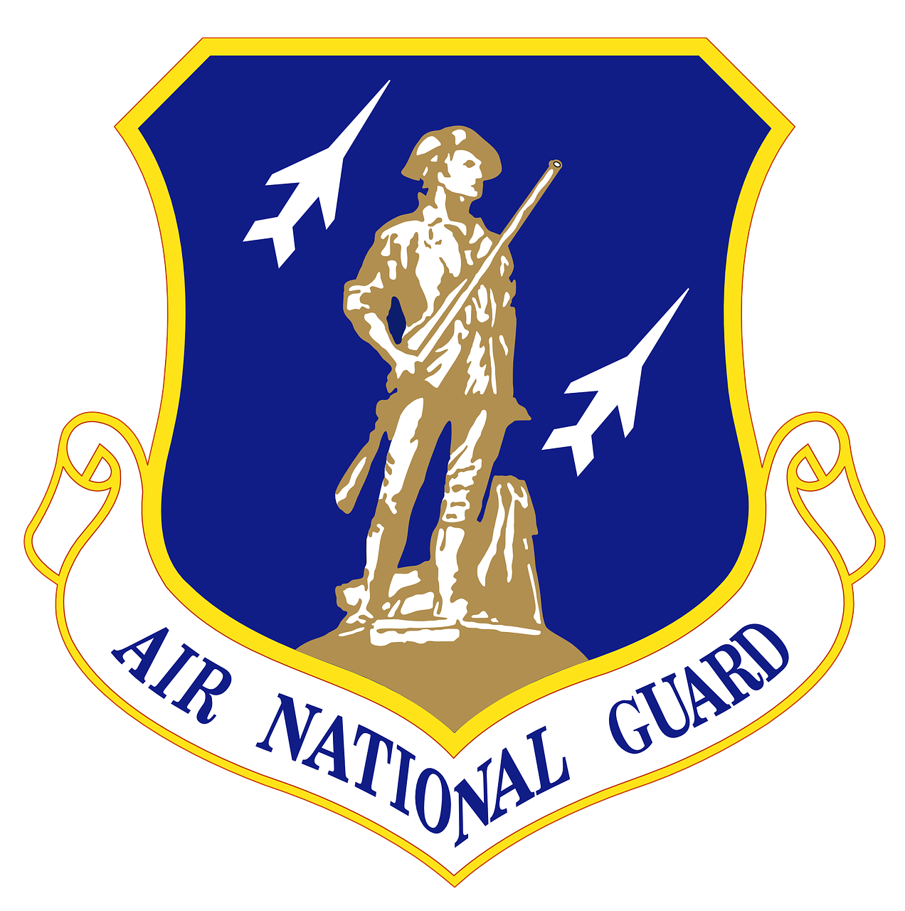 air national guard emblem sign free photo
