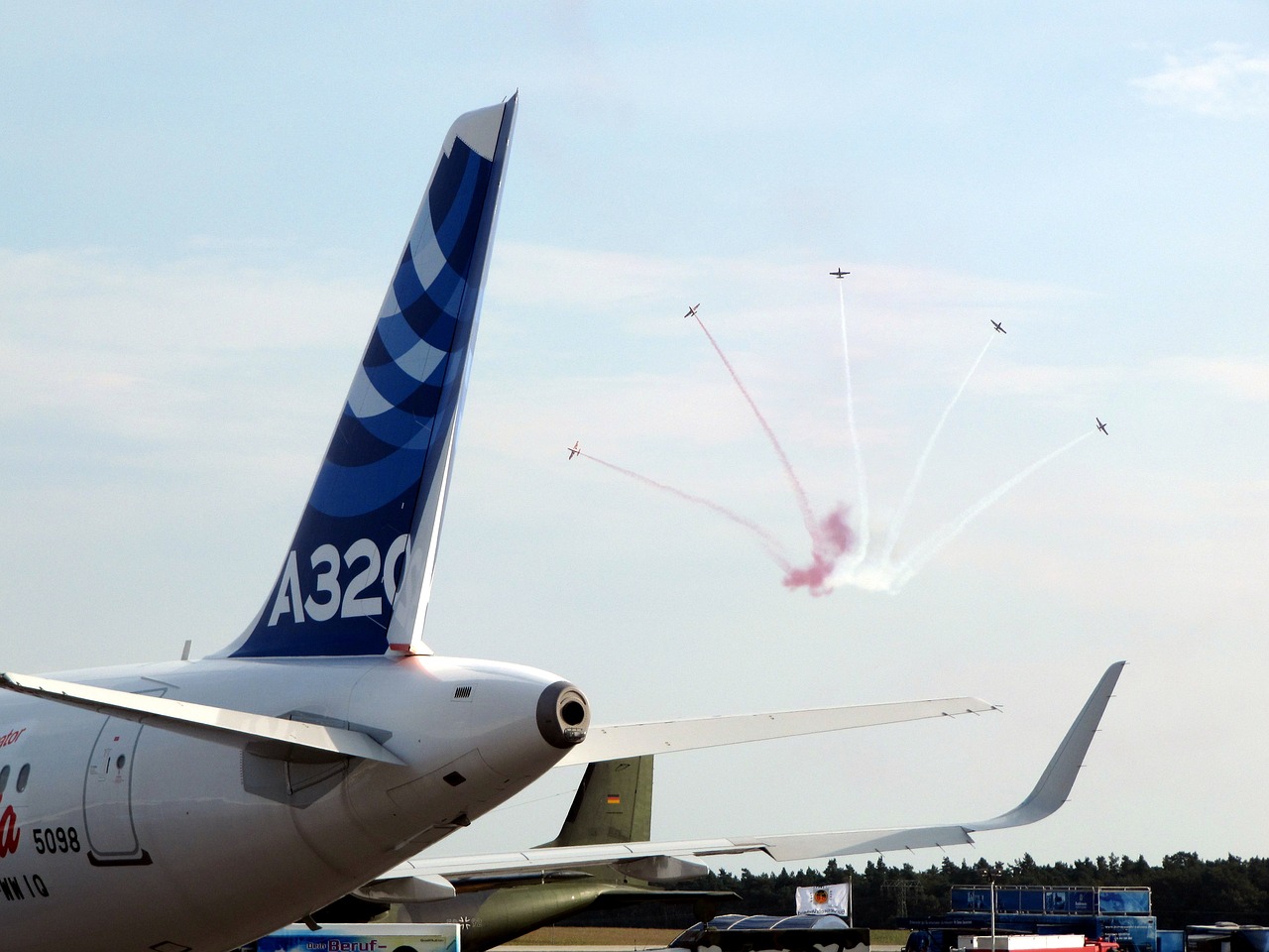 air show airbus acrobatics free photo