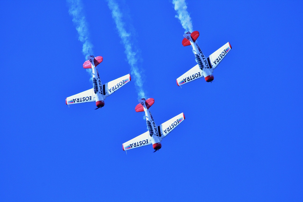 air show aircraft formation free photo