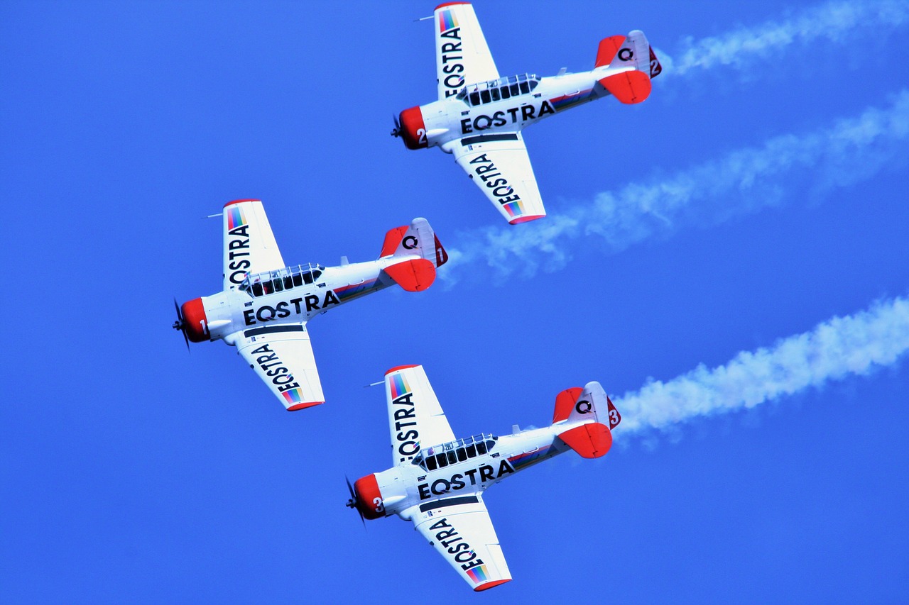 air show aircraft formation free photo