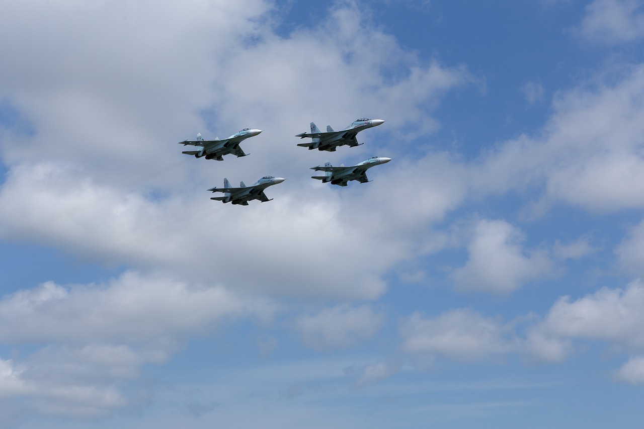 aircraft fighter clouds free photo