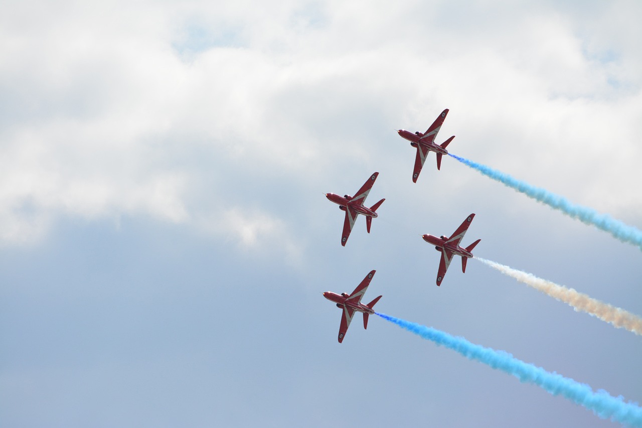 aircraft red arrows free photo