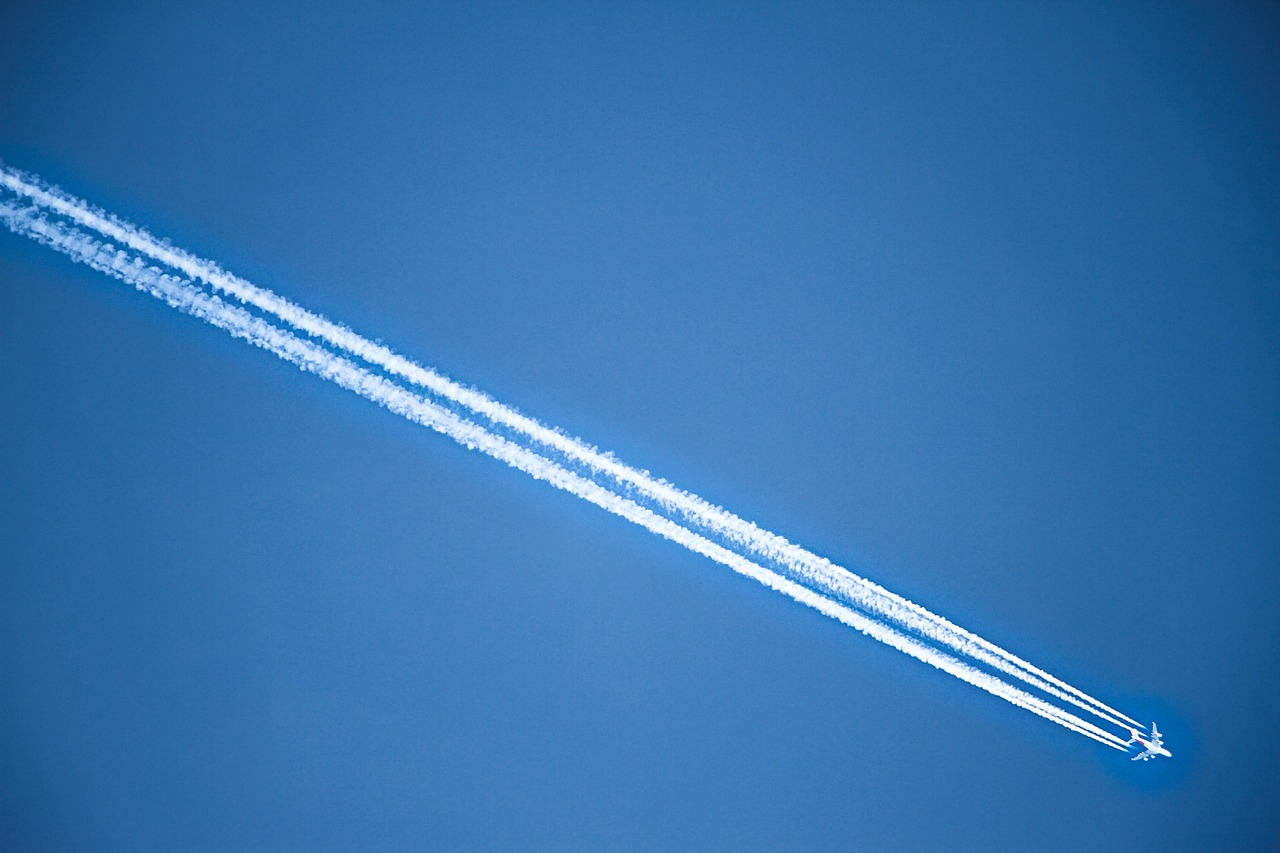 aircraft blue sky free photo