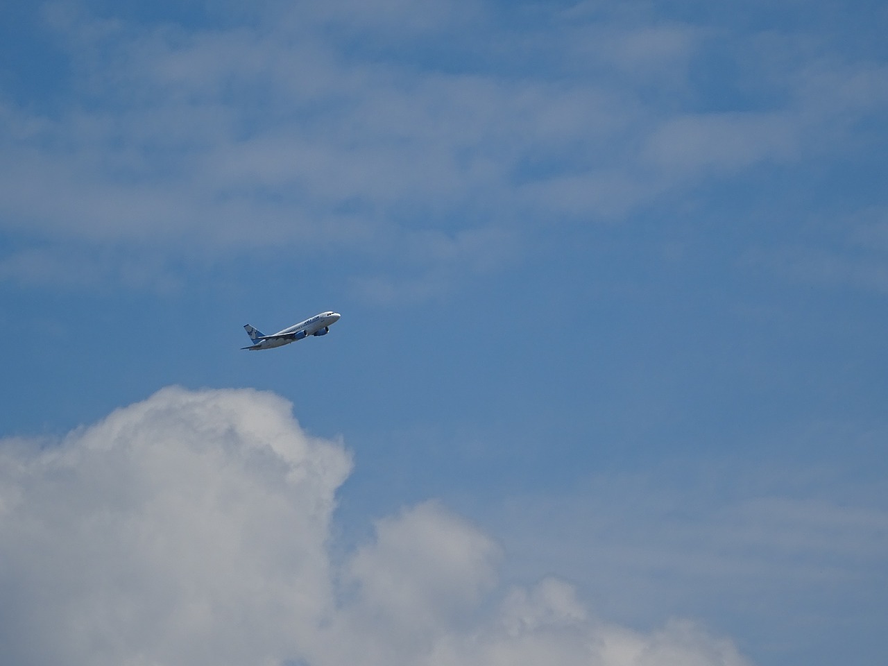 aircraft sky clouds free photo