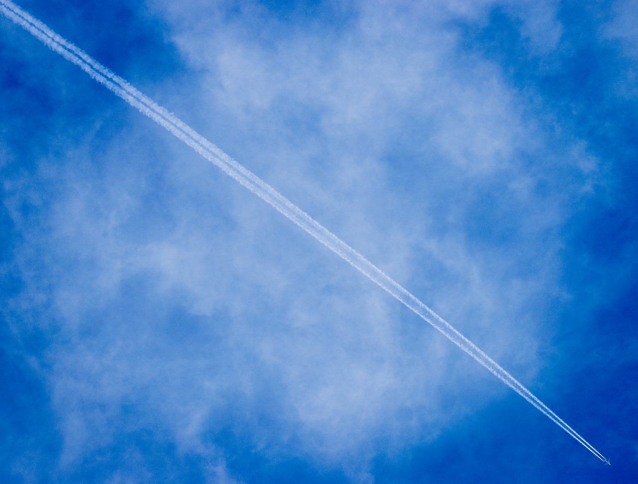 aircraft blue sky sky free photo