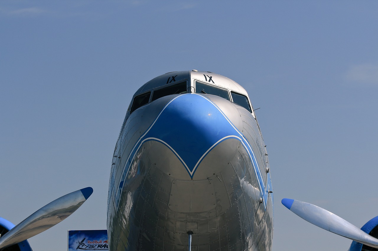 aircraft fly blue free photo