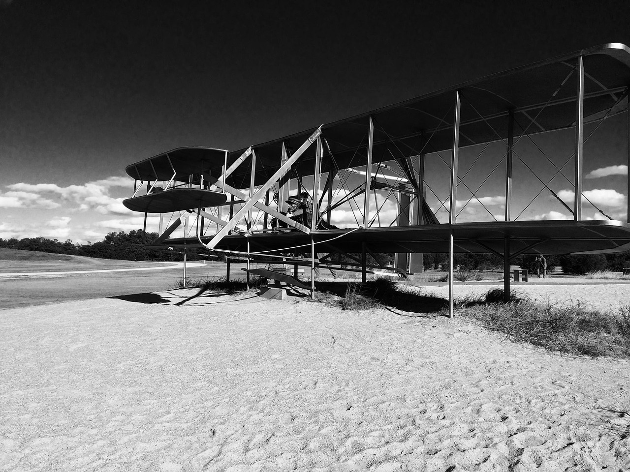 aircraft black and white wright brothers free photo