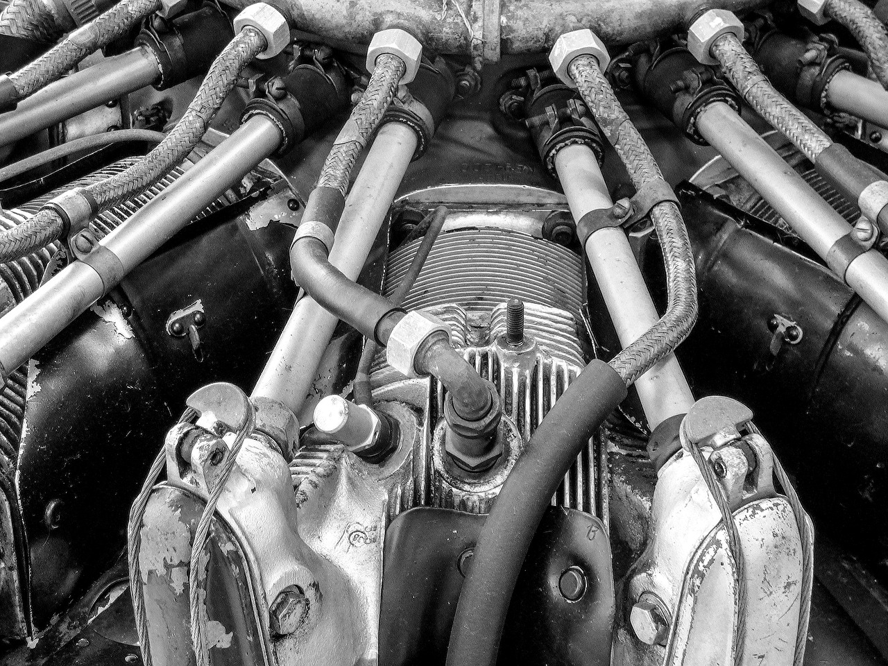 aircraft engine old free photo