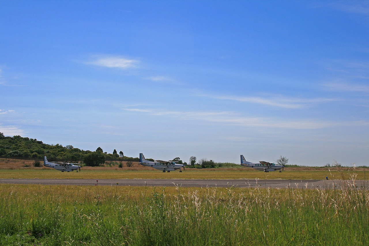 aircraft lined up runway free photo