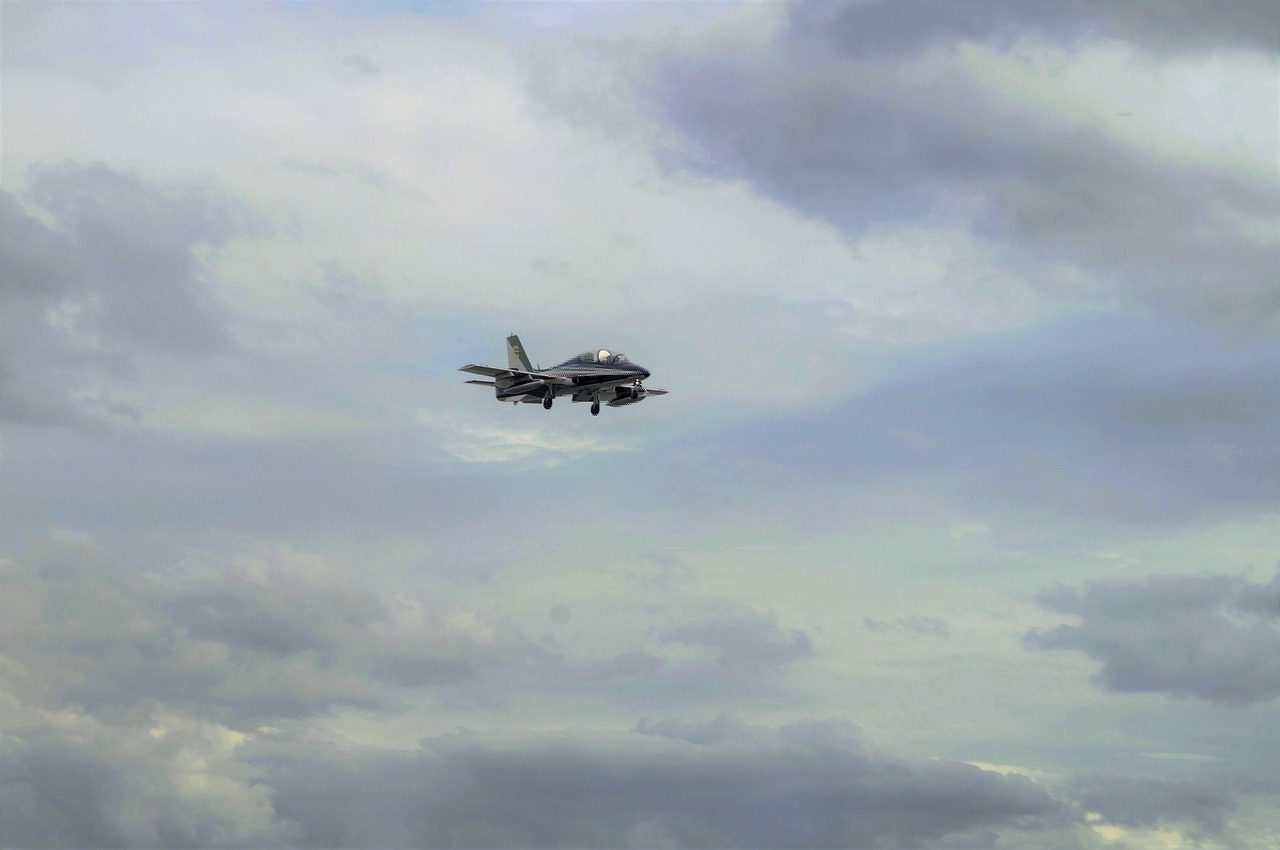 aircraft clouds forward free photo