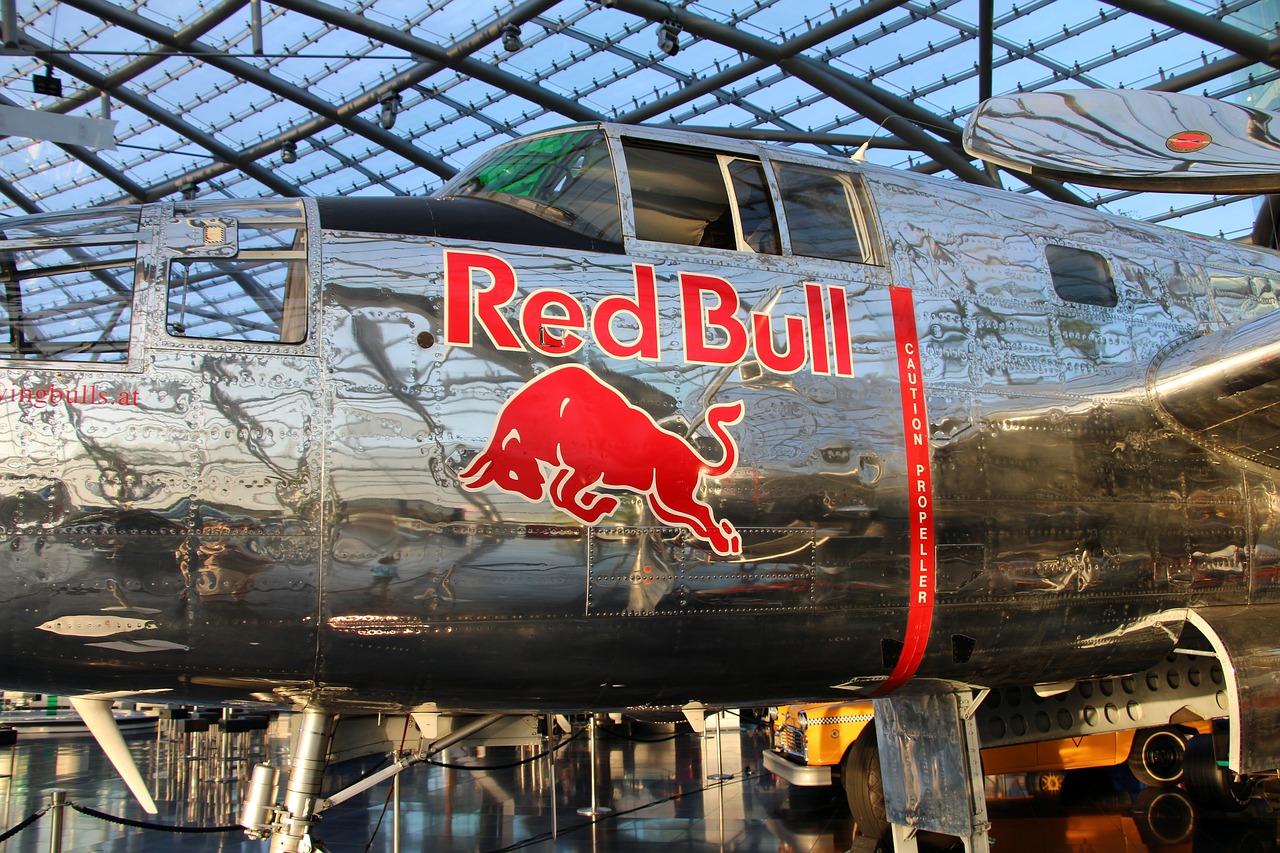 aircraft red bull hangar 7 free photo