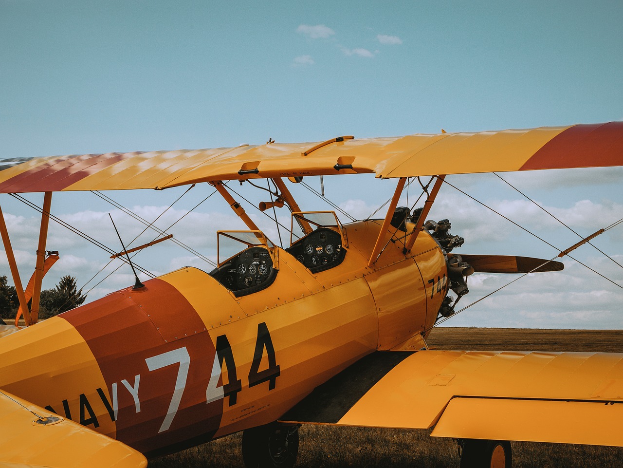 aircraft  double decker  flying free photo