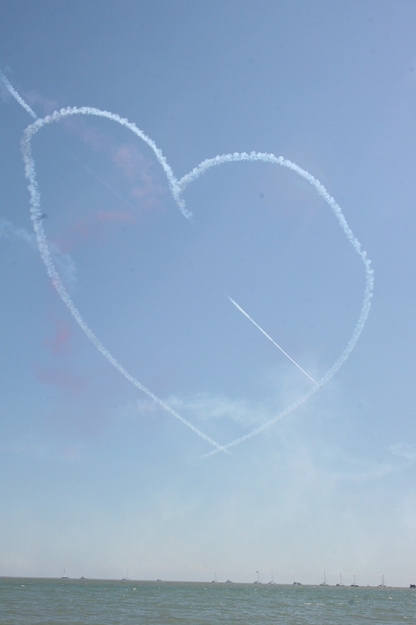 aircraft heart figure free photo