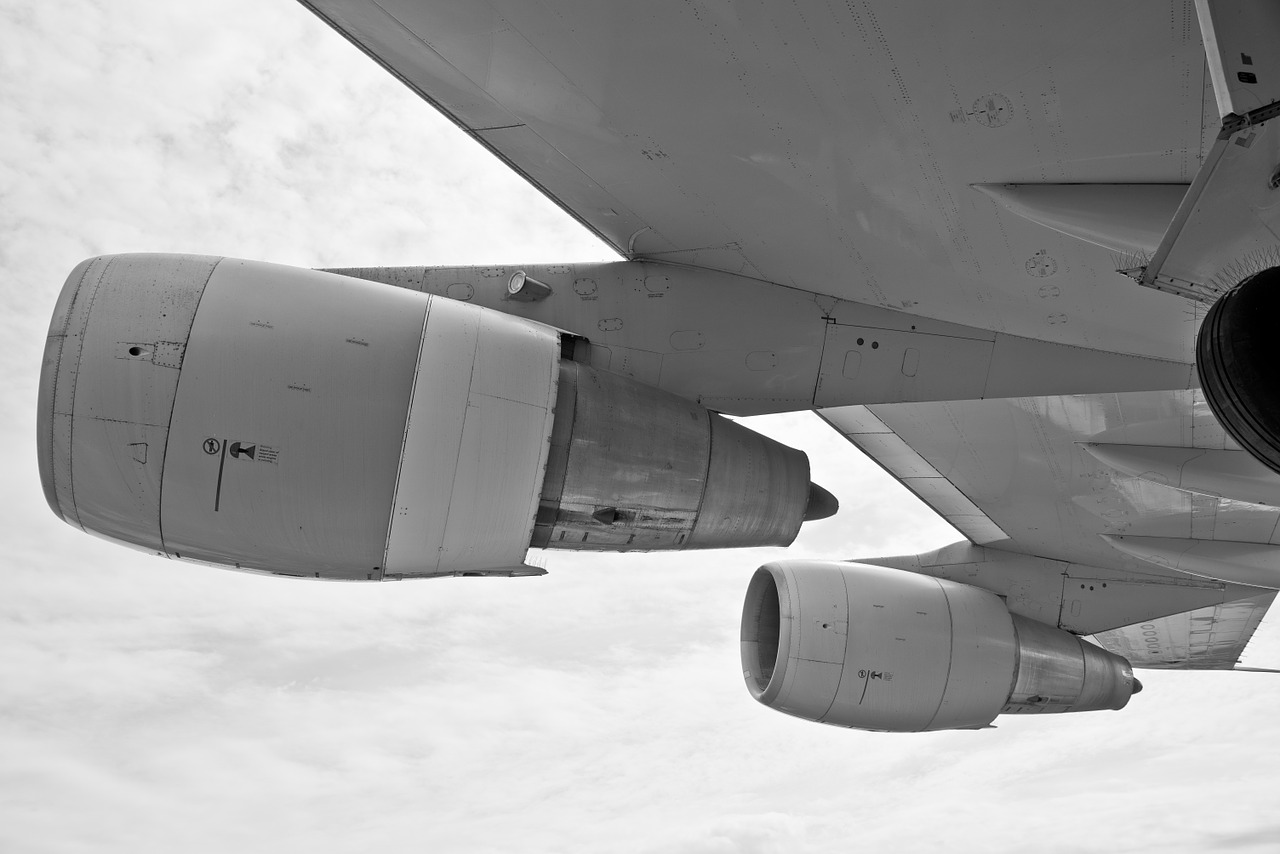 aircraft wing engine free photo