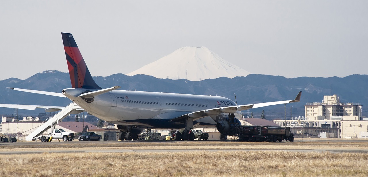 aircraft commercial parked free photo