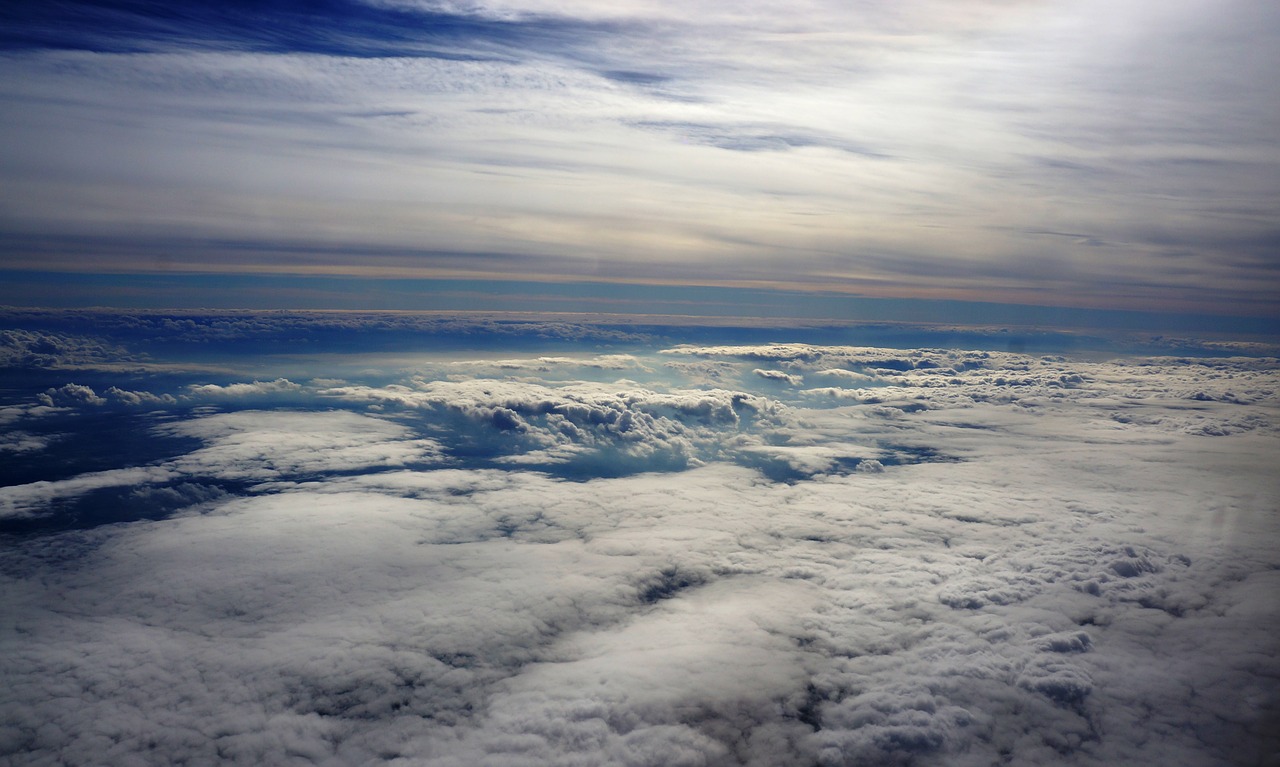 aircraft cloud clouds free photo