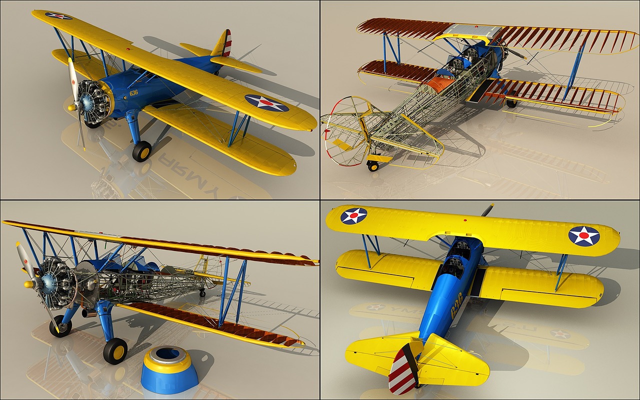 aircraft 3d rendering free photo