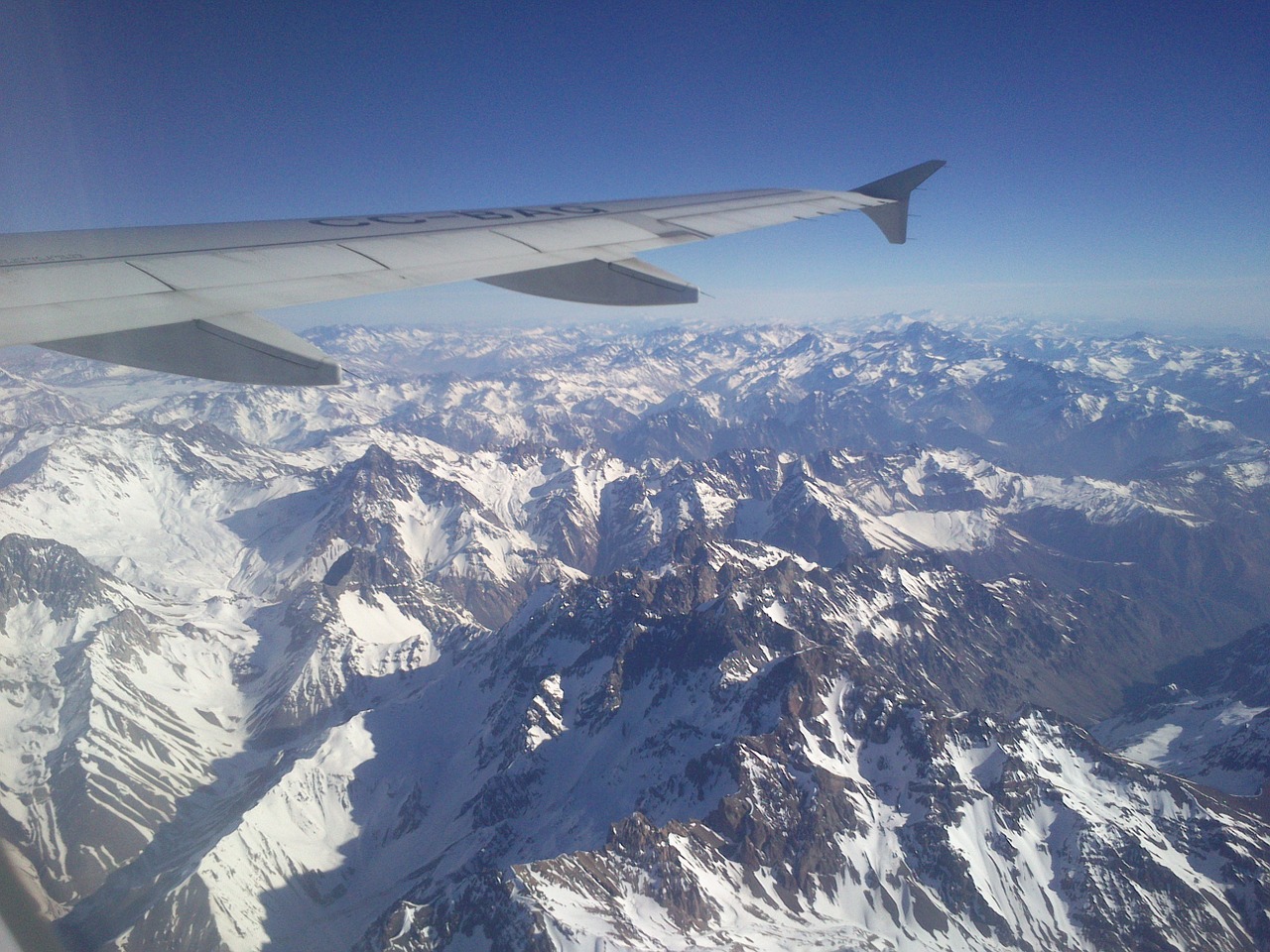 aircraft mountain andes free photo