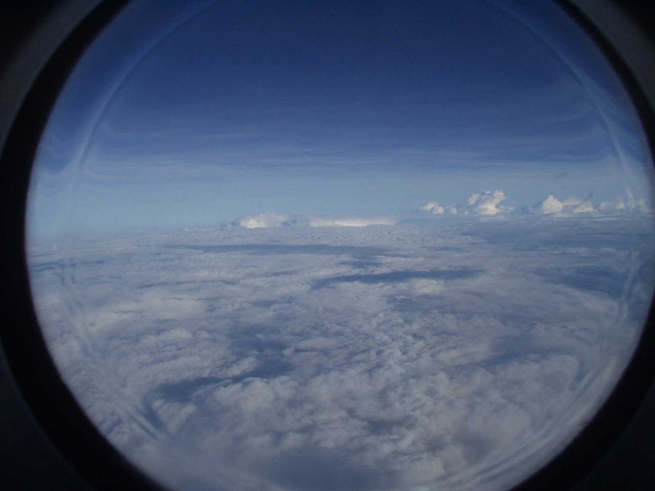 aircraft clouds sky free photo