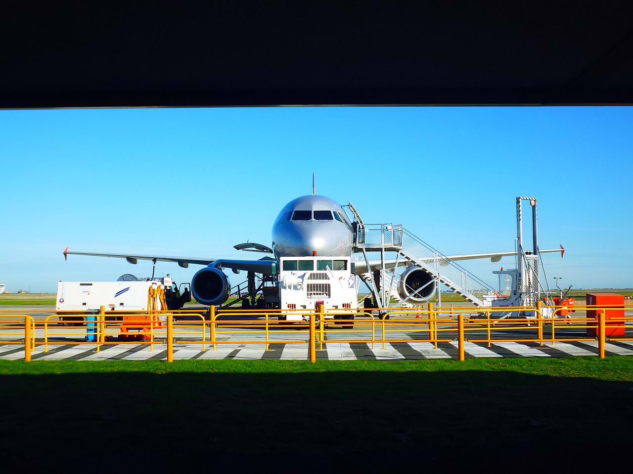 aircraft airport runway free photo