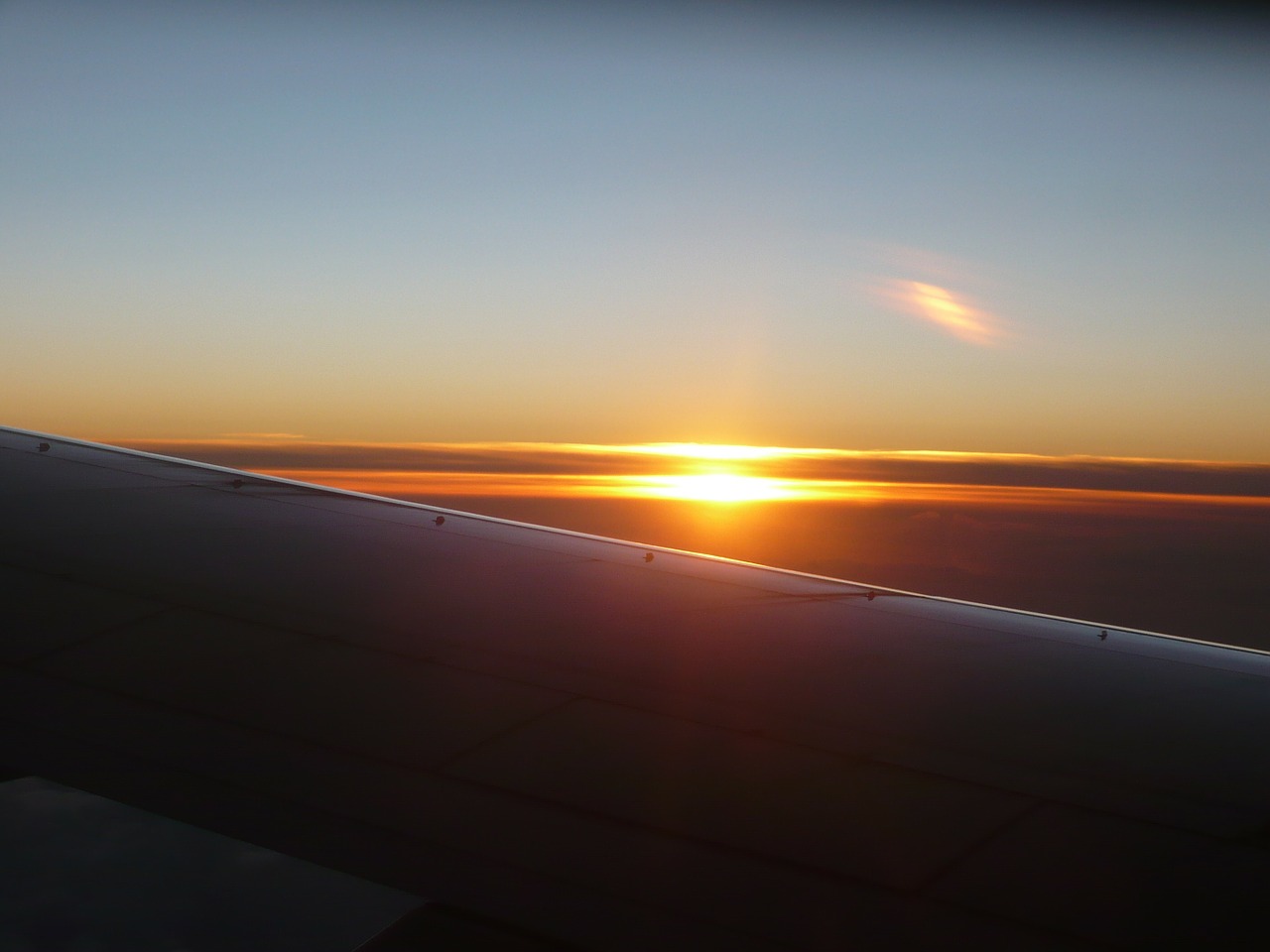 aircraft sunset jet free photo