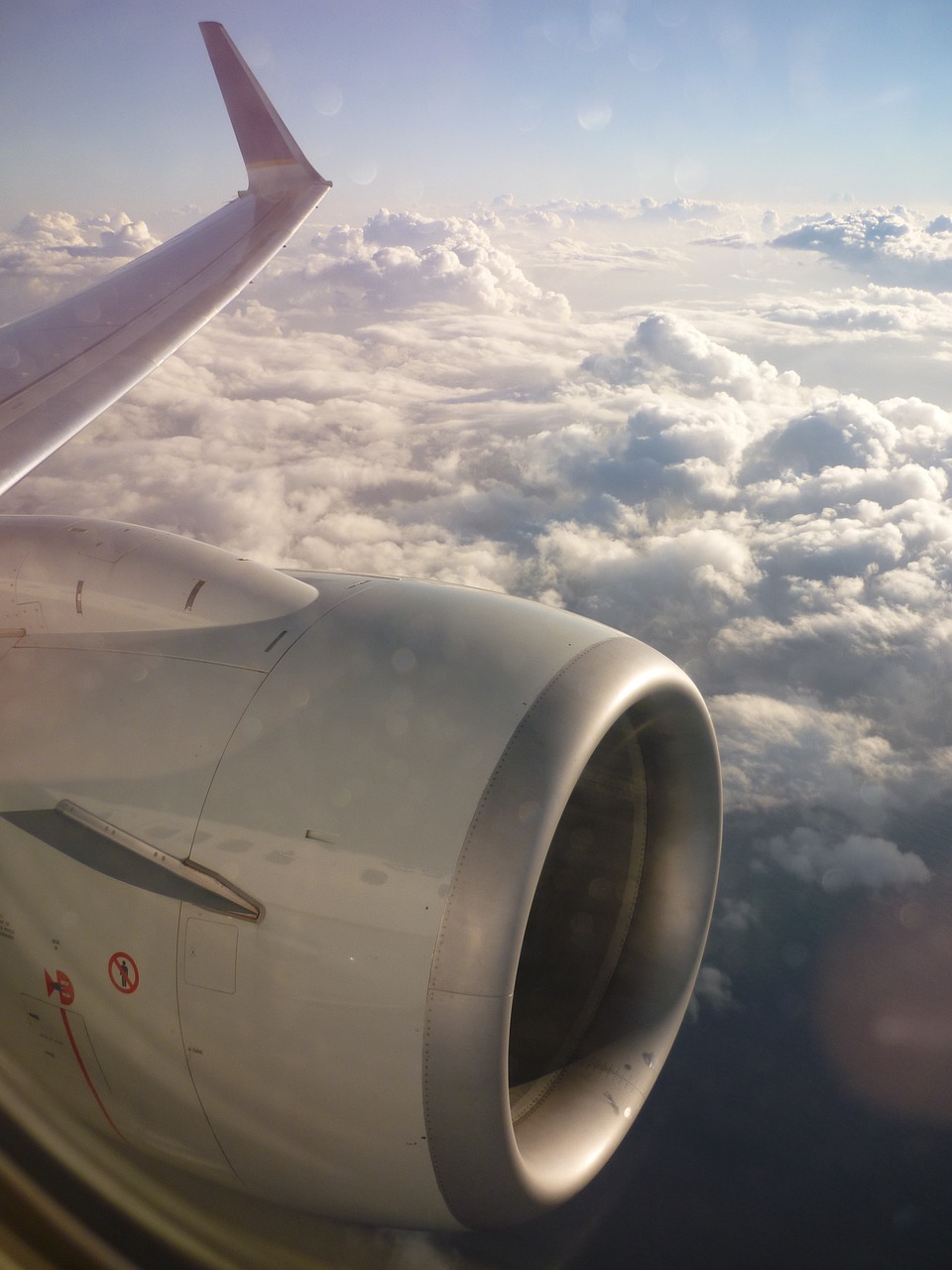 aircraft sky clouds free photo