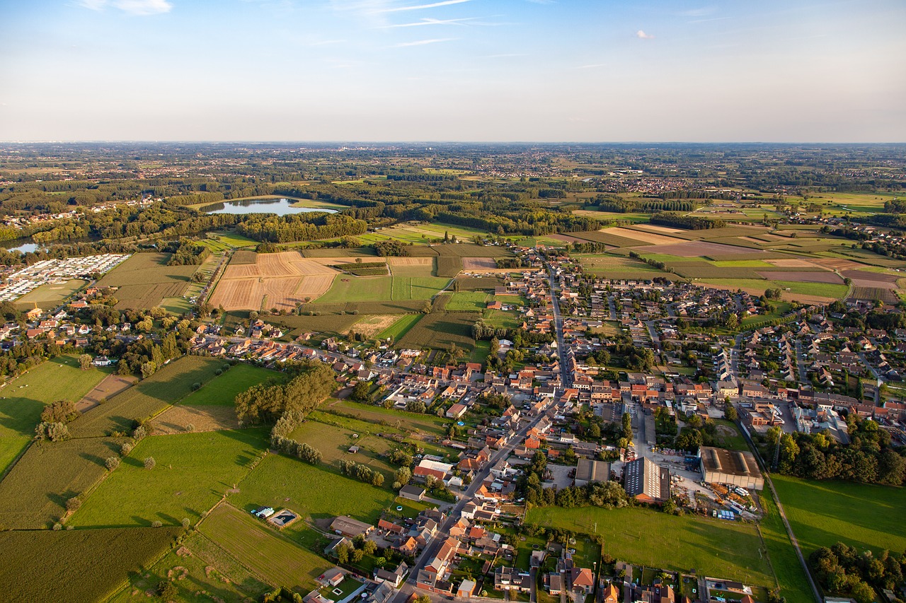 airphoto  landscape  houses free photo