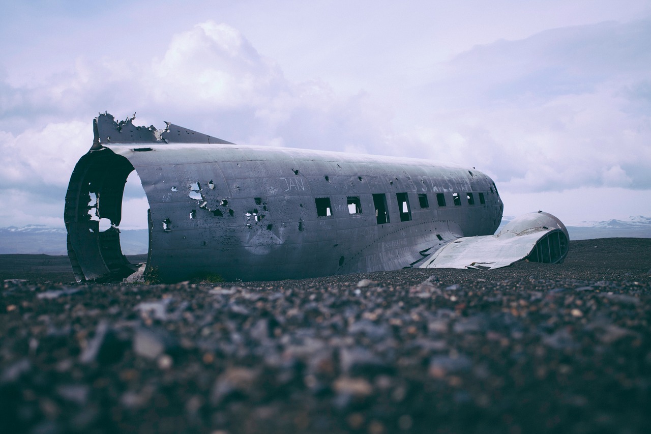 airplane wreck wreckage free photo