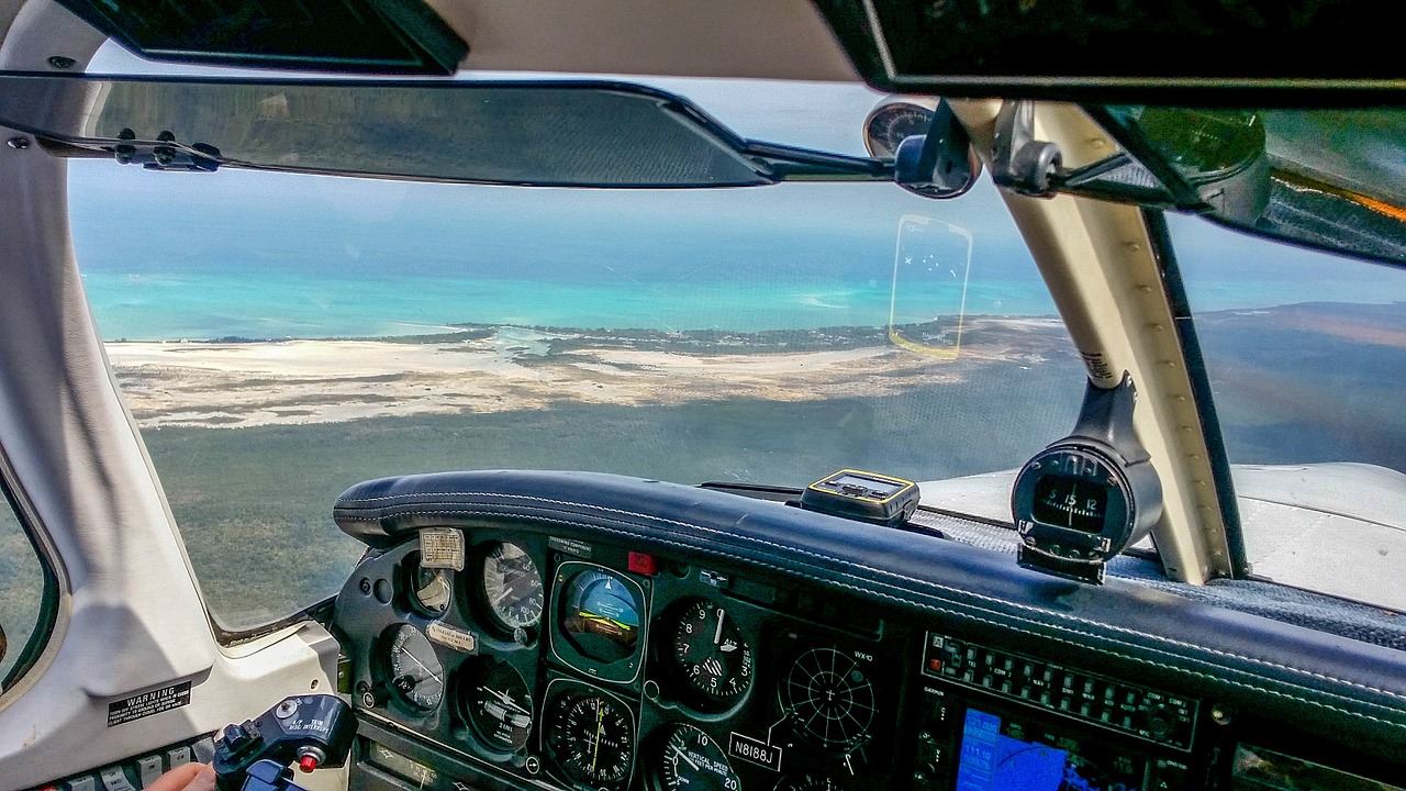 airplane water travel free photo