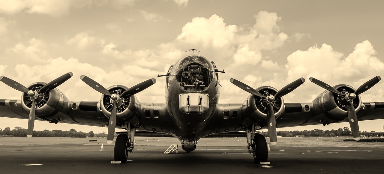 airplane world war ii sepia free photo