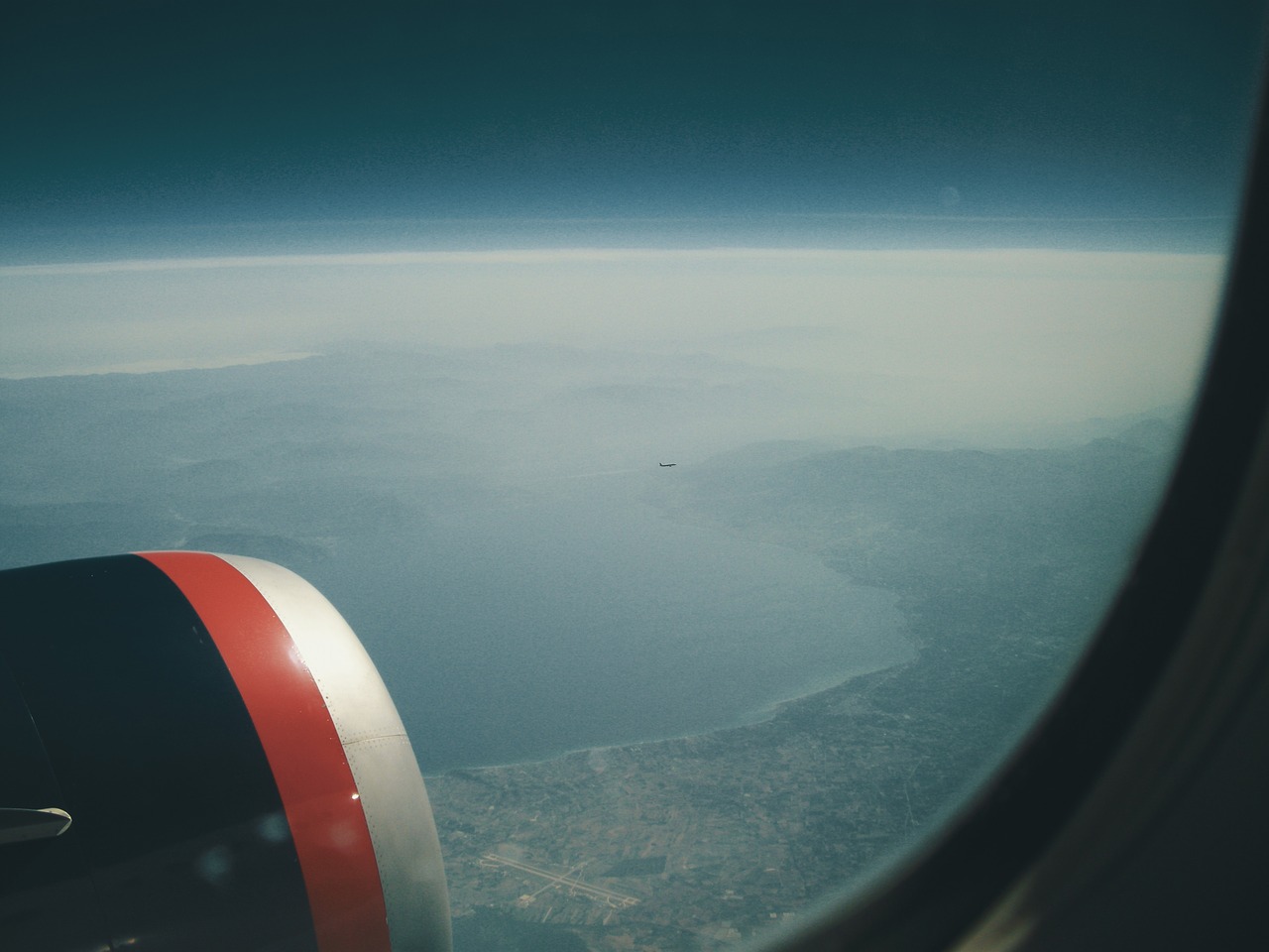 airplane window flying free photo