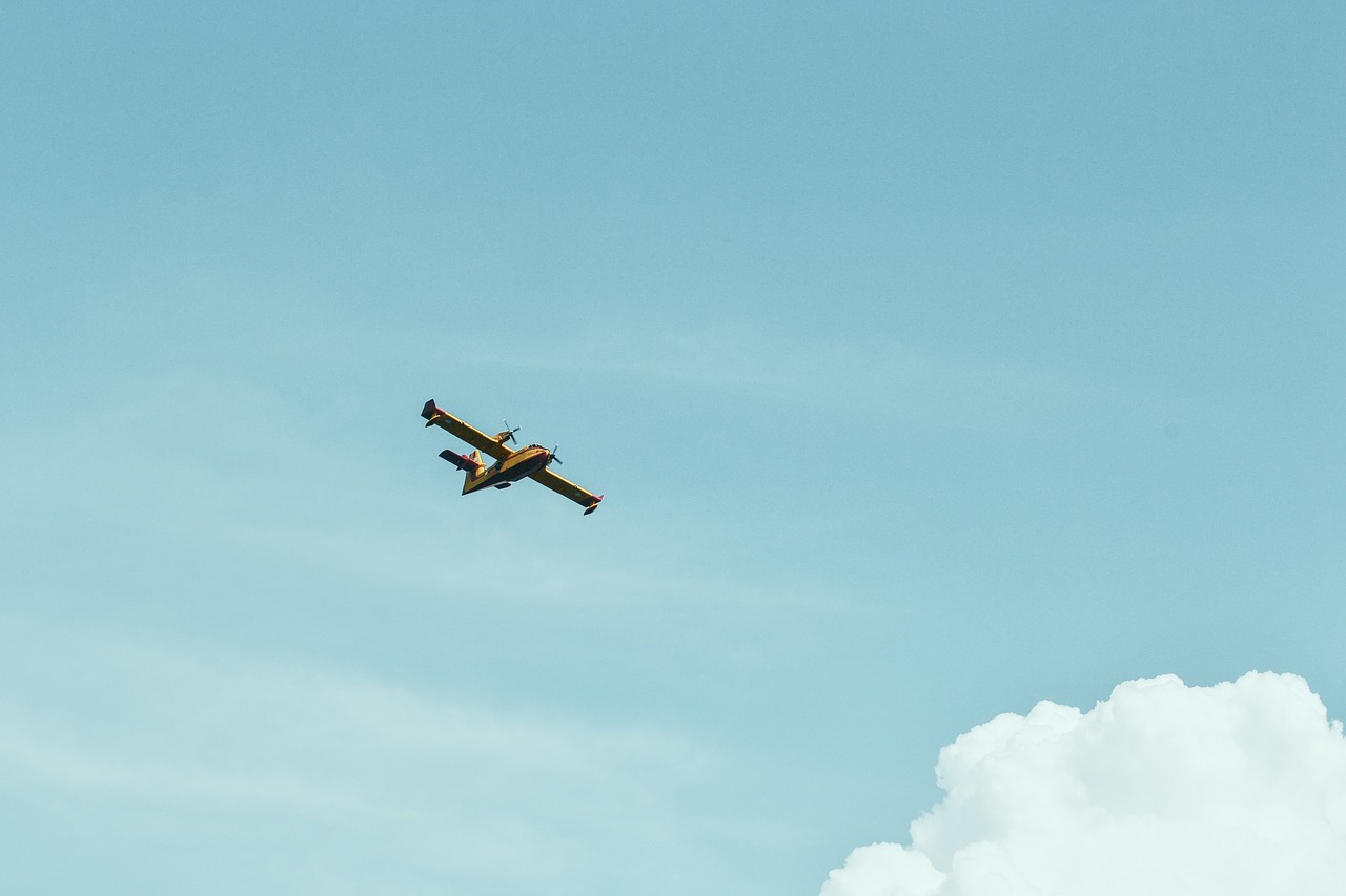 airplane flying sky free photo