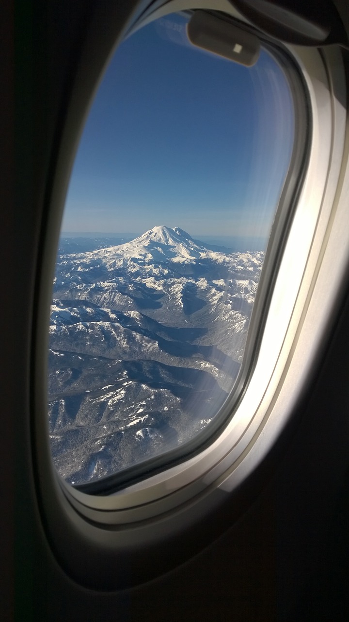 airplane  travel  mountain free photo