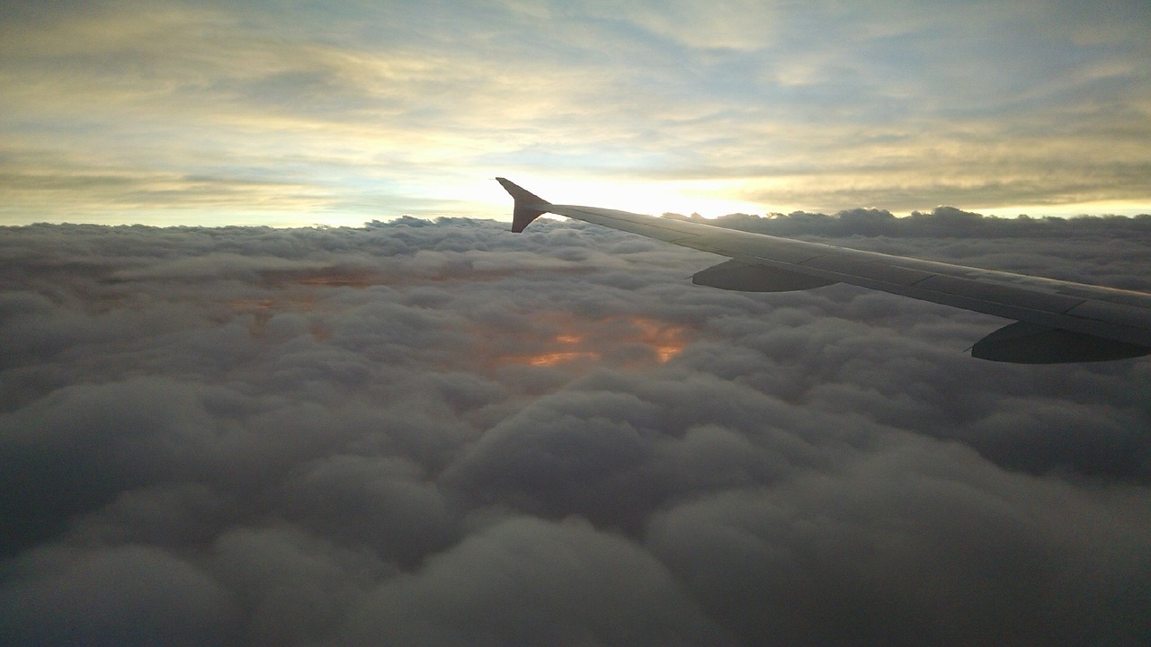 airplane sky travel free photo